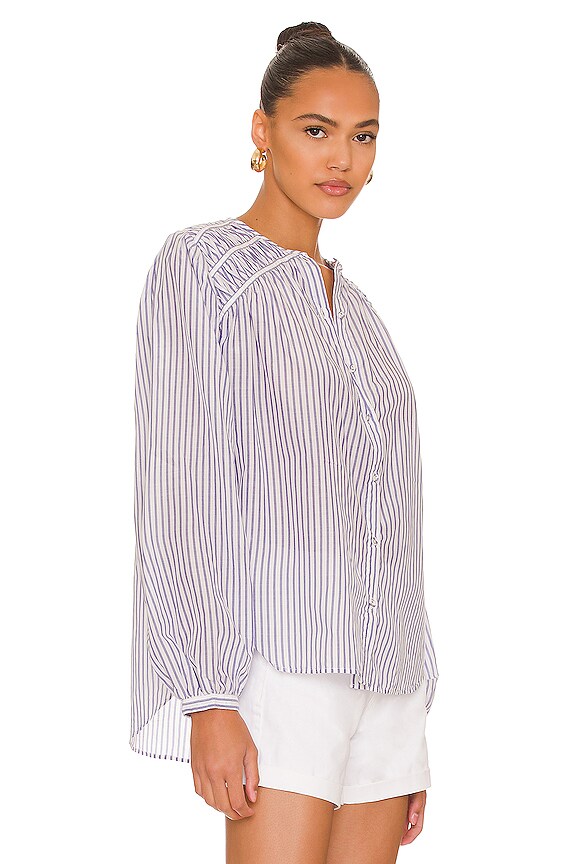 view 2 of 4 CHEMISE DAISY in Blue Stripe