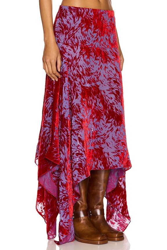 view 2 of 6 Handkerchief Skirt in Crimson Lilac