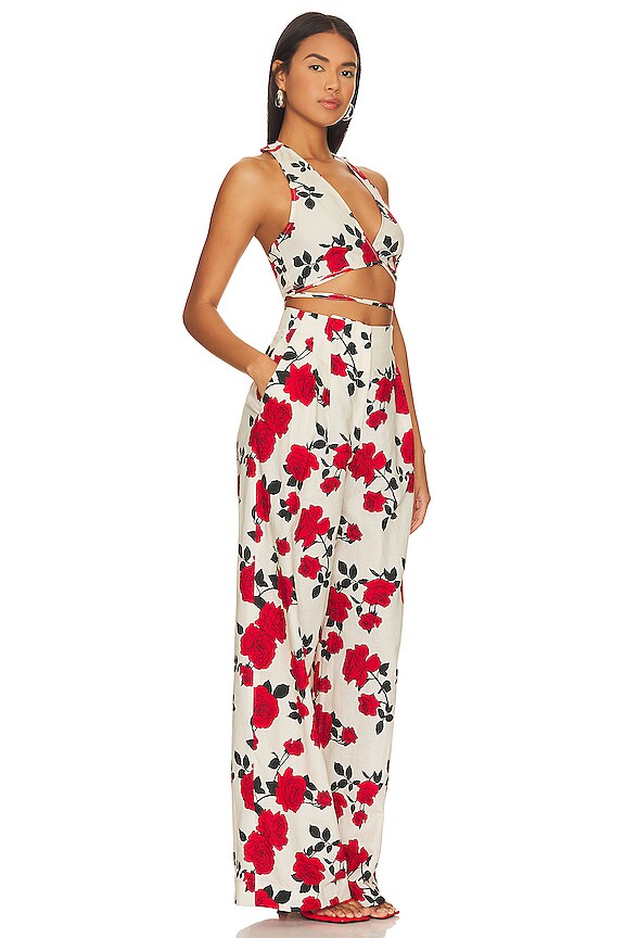 view 2 of 3 CONJUNTO TARA in White & Red Rose