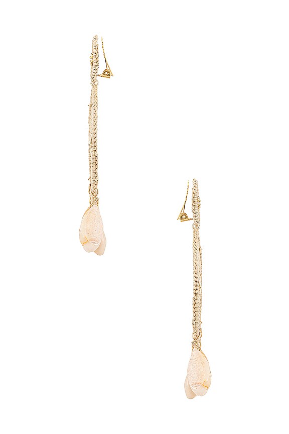 view 2 of 3 PENDIENTES DE CLIP SUNFLOWER in Raffia