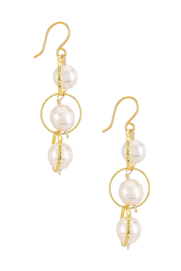 view 2 of 2 Tres Vidas Earrings in Gold