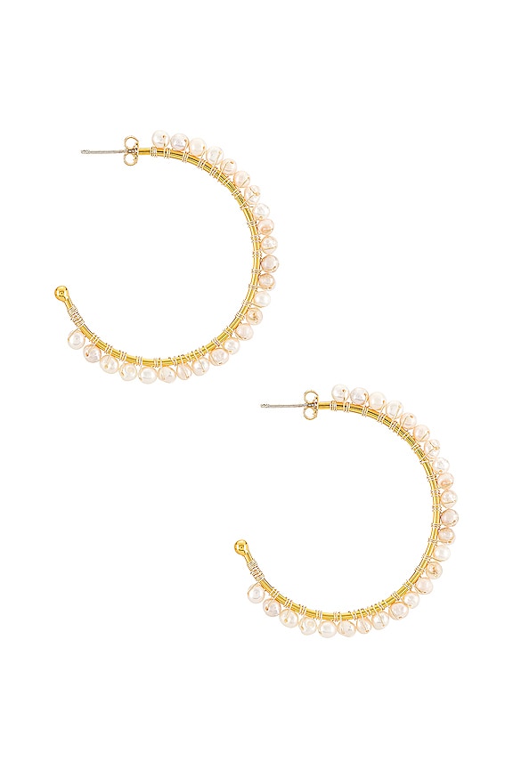 view 2 of 2 BOUCLES D'OREILLES PERLAS DE AMOR in Gold