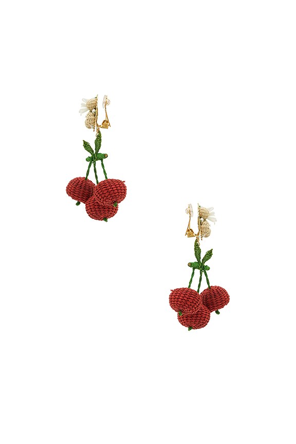 view 2 of 2 Cerezas Silvestres Earring in Red