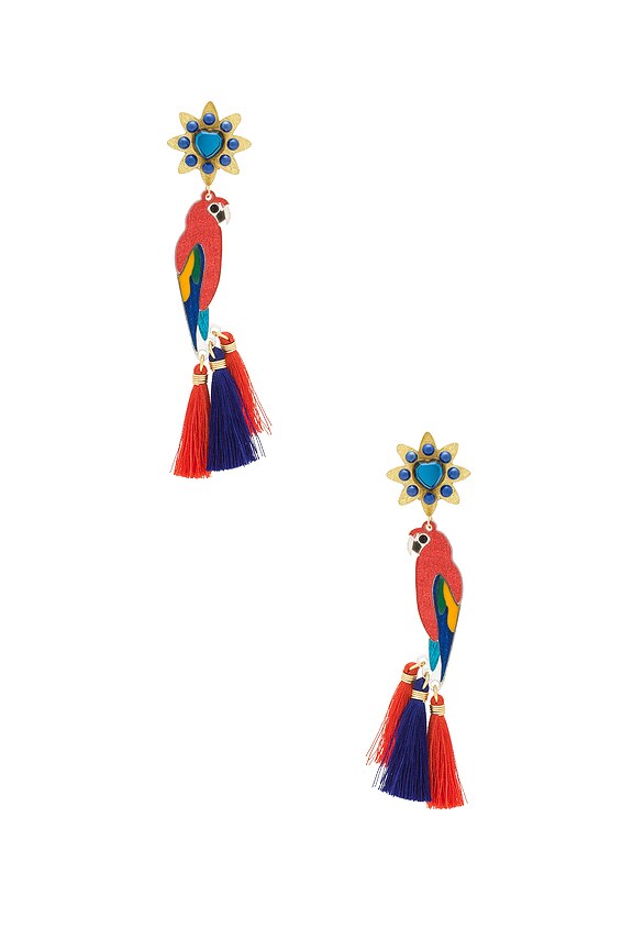 view 1 of 2 Guacamaya Macao Petite Earring in Red