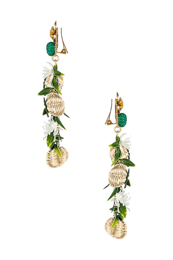 view 2 of 3 Woven Flower Earrings in Multi