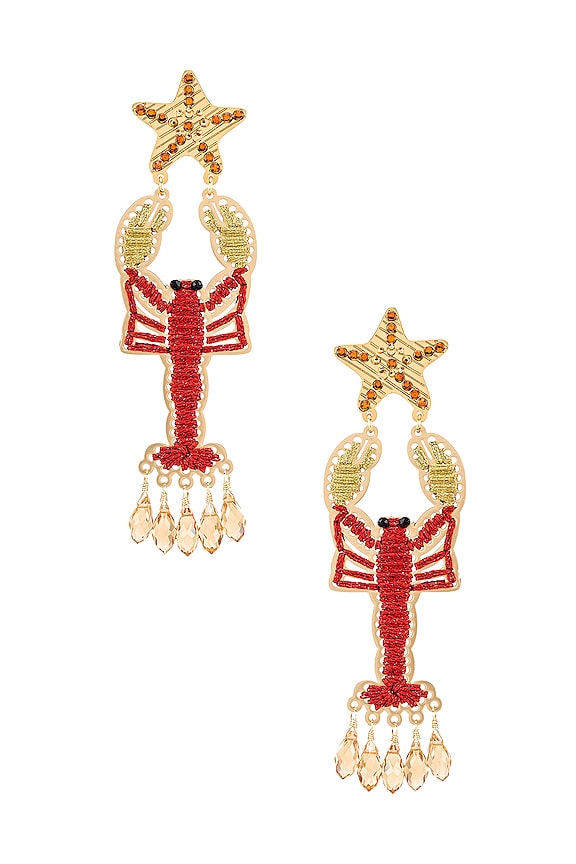 view 1 of 3 BOUCLES D'OREILLES ISLA LOBSTER in Red
