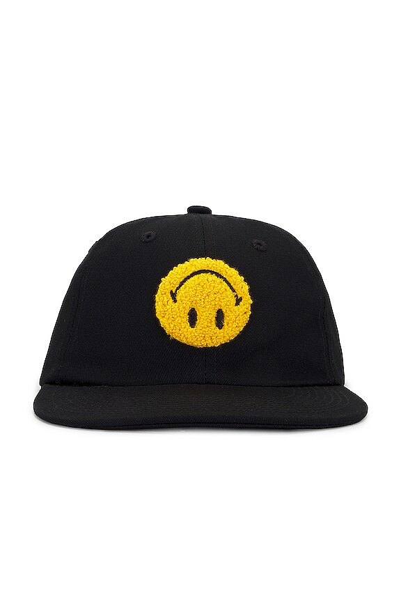 view 1 of 2 Smiley Upside Down 6 Panel Hat in Black
