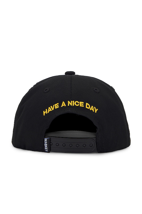 view 2 of 2 Smiley Upside Down 6 Panel Hat in Black