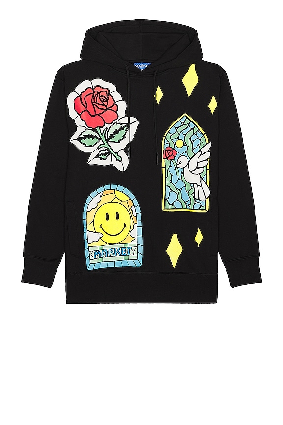 Market Smiley Cathedral Glass Hoodie In Black 