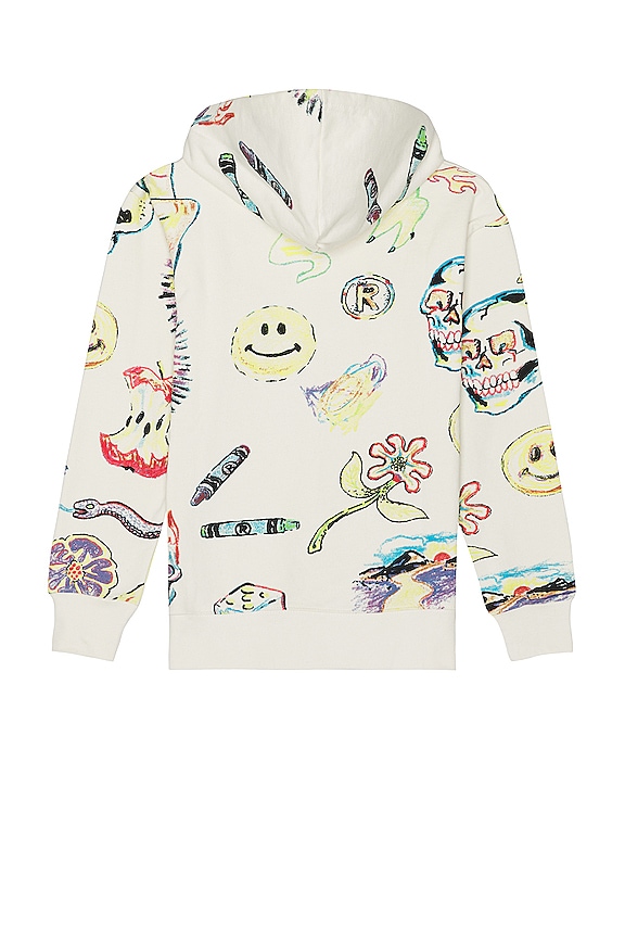 view 2 of 3 Smiley Market Coloring Book Aop Hoodie in Cream