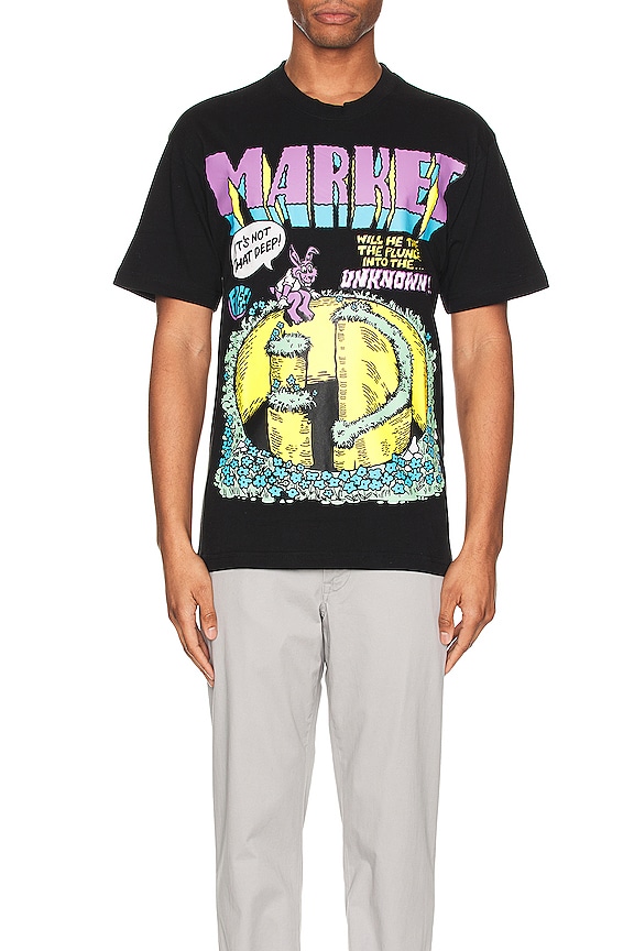 view 3 of 3 Smiley Into The Unknown T-shirt in Black