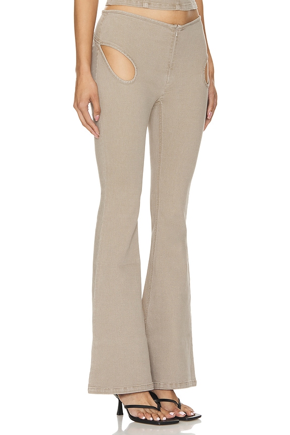 view 2 of 4 Cutout Jeans in Brown