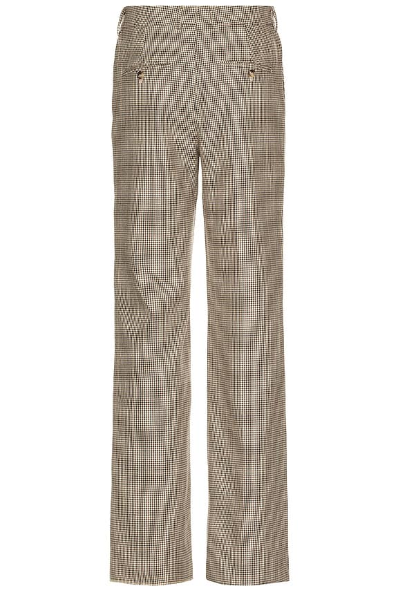 view 2 of 5 PANTALÓN CON TRABILLA in Brown Houndstooth