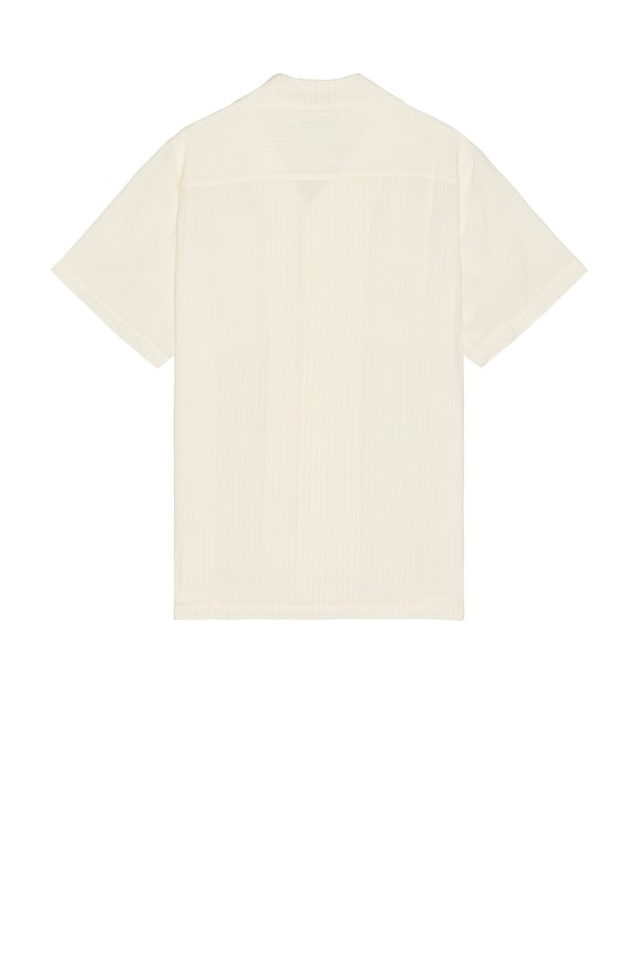 view 2 of 5 Striped Camp Collar Shirt in Beige