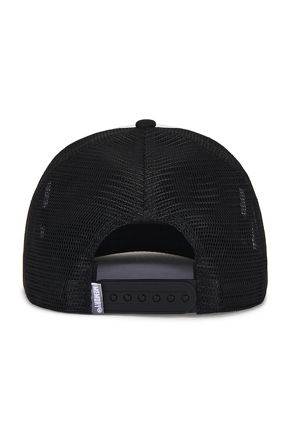 view 2 of 2 Oval Text Trucker Cap in Black
