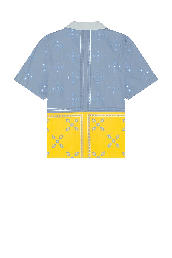 view 2 of 4 Patch Work Short Sleeve Shirt in Light Blue