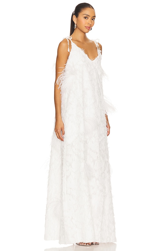 view 2 of 3 Fil Coupe Long Slip Dress in White