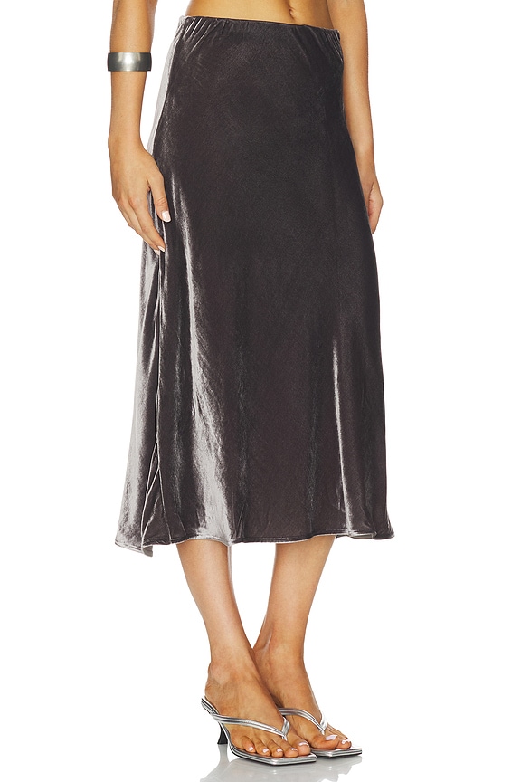 view 2 of 6 Bias Midi Skirt in Gunmetal