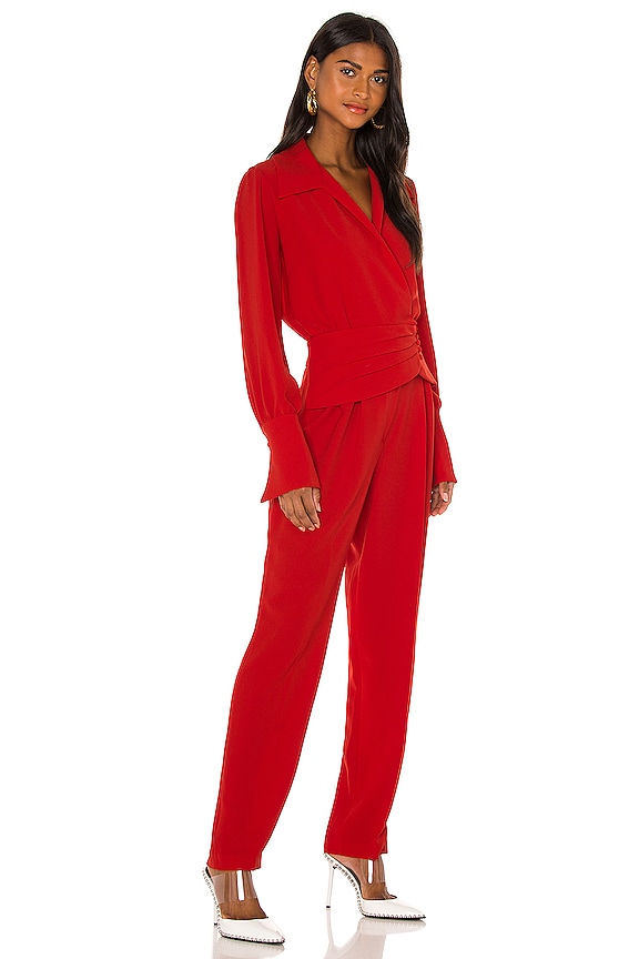 view 2 of 3 Long Sleeve Jumpsuit in Red