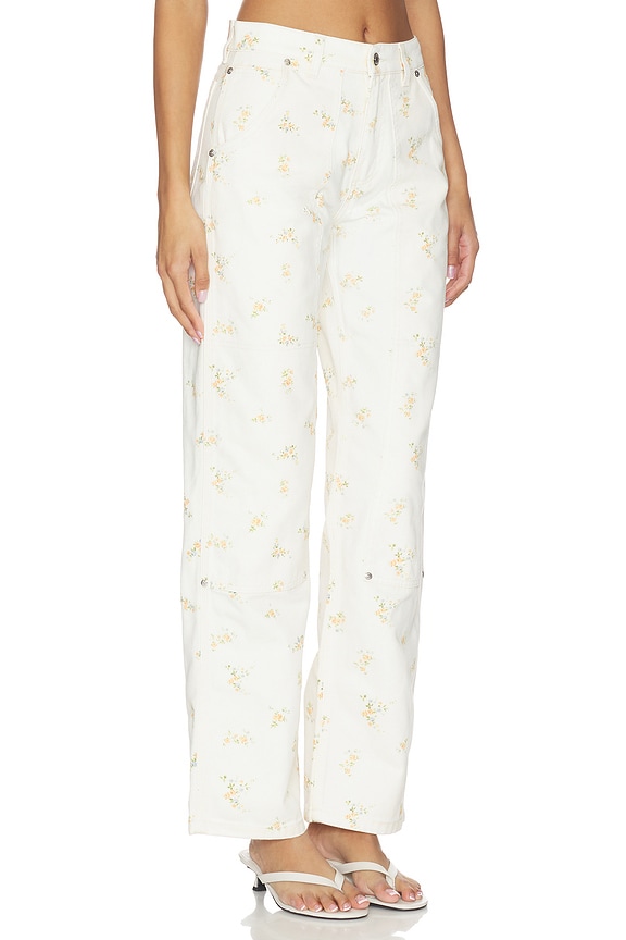 view 2 of 6 Printed Straight Leg in Off White