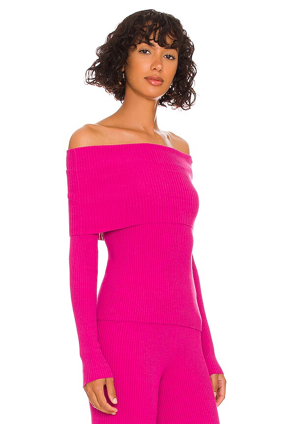 view 2 of 4 Off The Shoulder Sweater in Pink