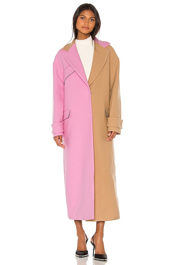 view 2 of 4 Colorblock Coat in Beige