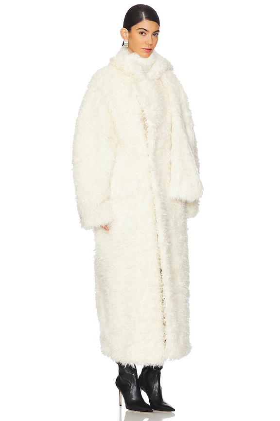 view 2 of 3 Faux Fur Coat in Off White