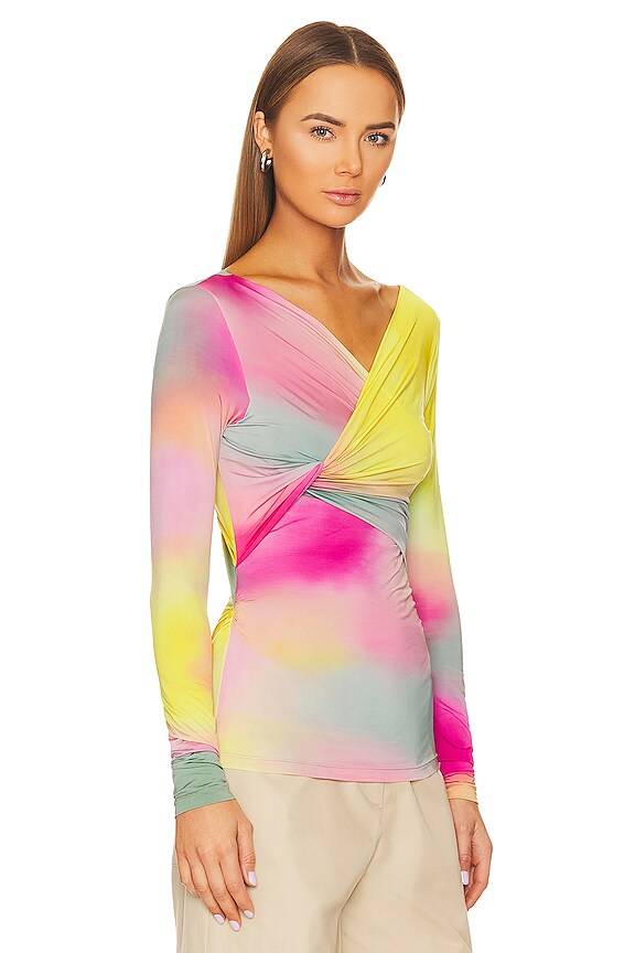 view 2 of 4 Faded Tie Dye Top in Multicolor