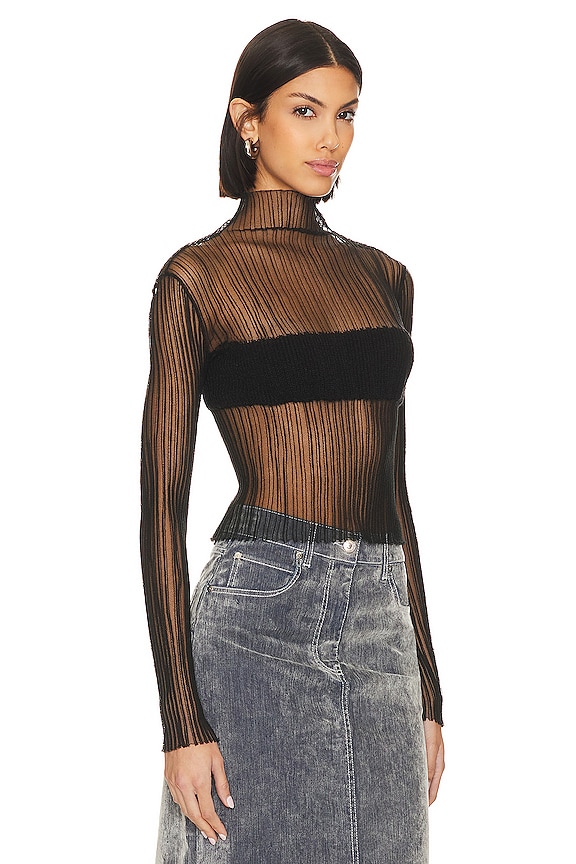 view 2 of 4 시스루 탑 in Black