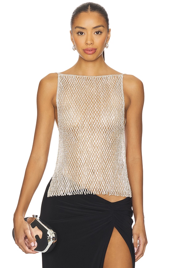 view 2 of 5 Alice Top in Silver