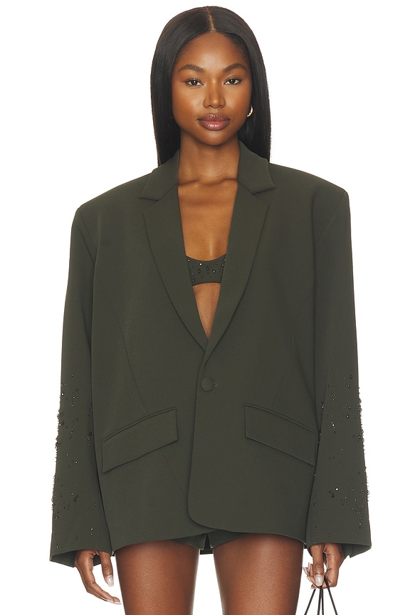 view 2 of 6 Ellie Blazer in Olive Green