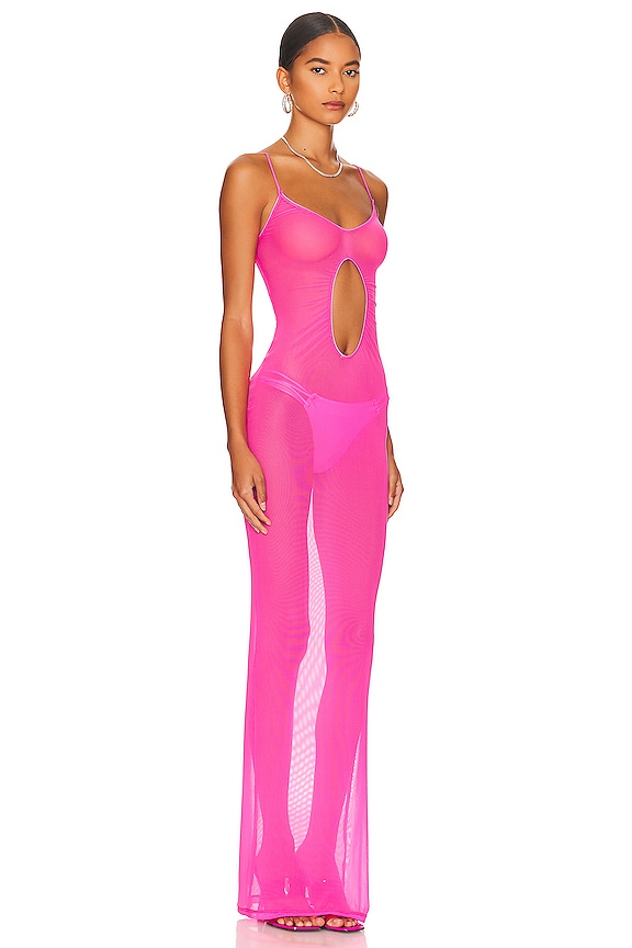 view 2 of 3 Mesh Maxi Dress in Pink