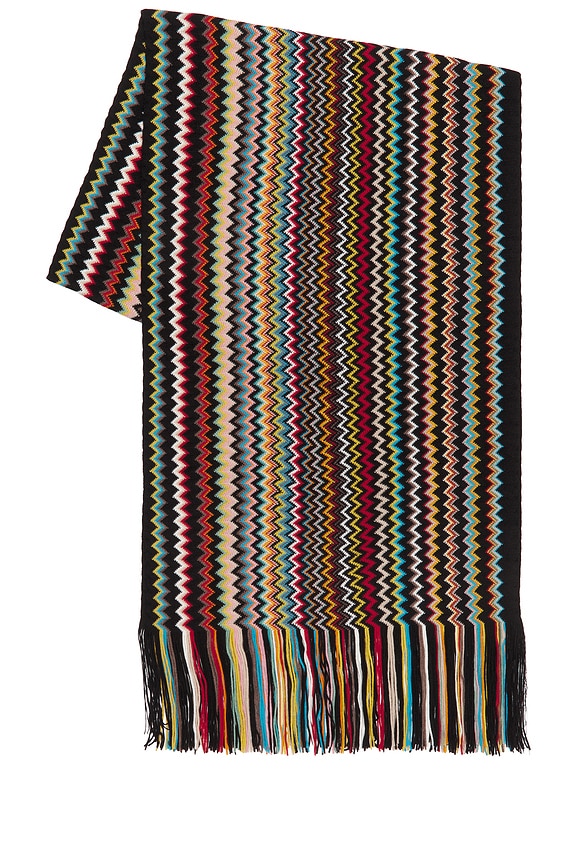 view 2 of 3 Scarf in Black Base Multicolor