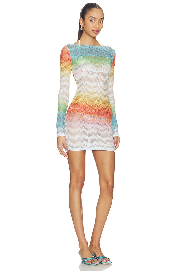 view 2 of 4 Long Sleeve Mini Dress in Multicolor