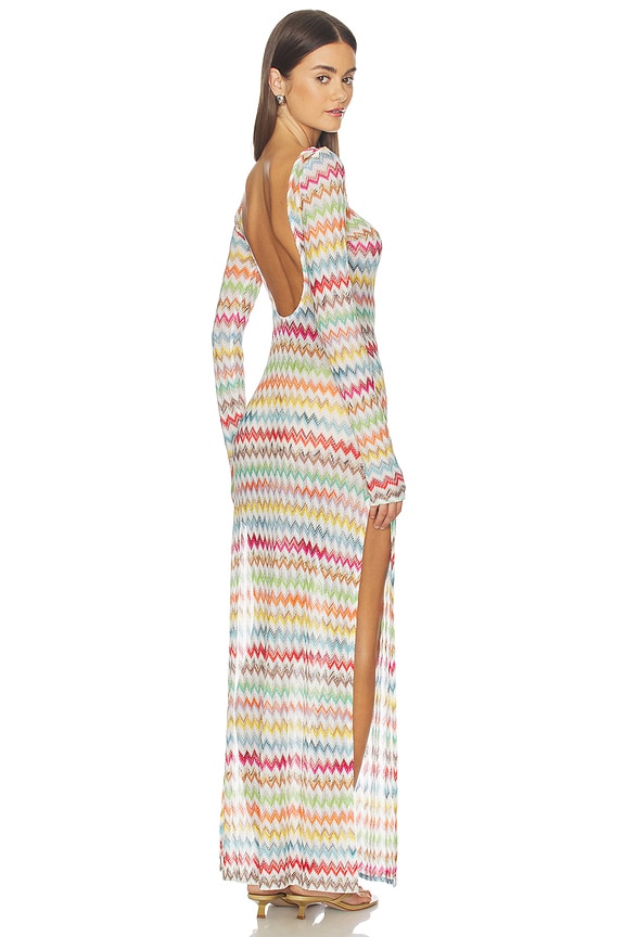 view 1 of 5 VESTIDO LARGO PARA CUBRIR LONG COVER UP DRESS in Multicolor With White Base