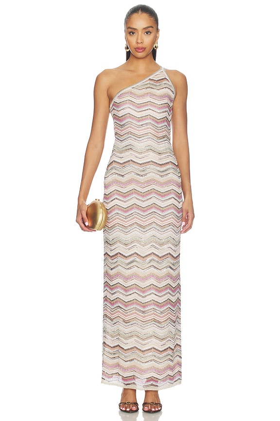 view 1 of 4 ROBE DRESS in Multicolor Light Tones