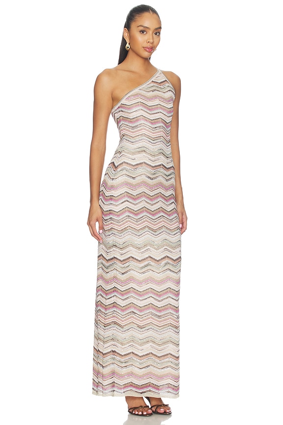 view 2 of 4 ROBE DRESS in Multicolor Light Tones