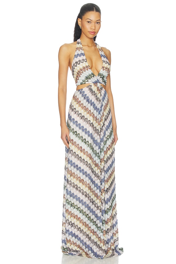 view 2 of 4 Long Dress in Multi Light Version in -Multi Light Version
