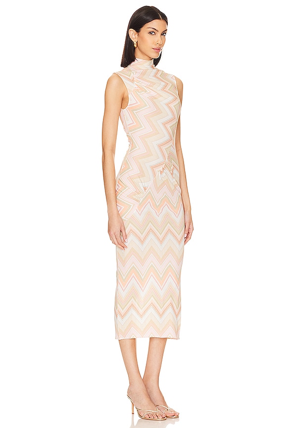 view 2 of 3 ROBE MINI SANS MANCHES in Multicolor Pink Tones