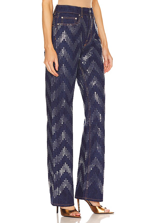 view 2 of 5 PANTALONES 5 BOLSILLOS in Dark Blue Sequins