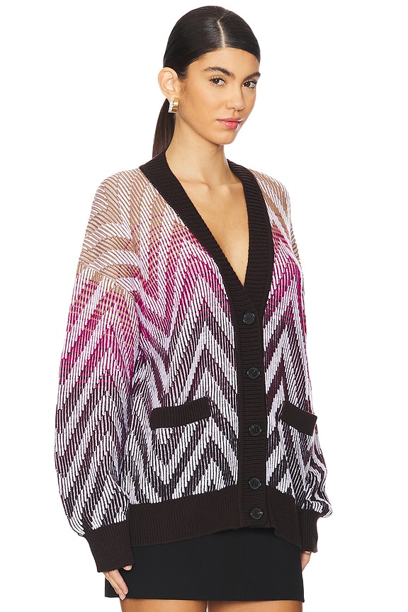 view 2 of 5 가디건 in Multicolor Purple Tones