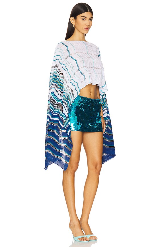 view 2 of 3 Poncho in Blue Multi