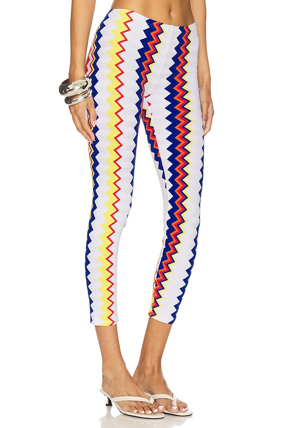 view 2 of 6 Legging in Red, White, Blue & Beige