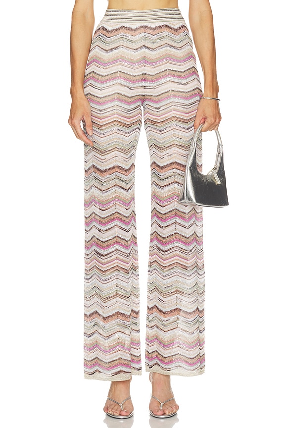 view 1 of 6 PANTALON TROUSERS in Multicolor Light Tones