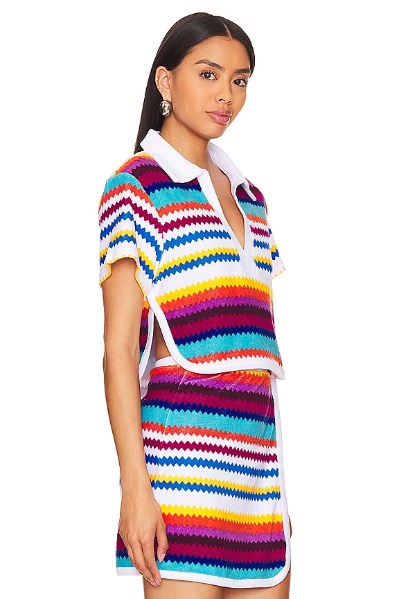 view 2 of 4 Cropped Polo in Multicolor