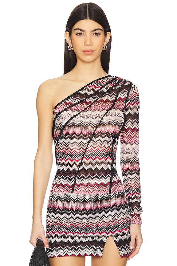 view 1 of 5 Top in Multi Pink & Beige