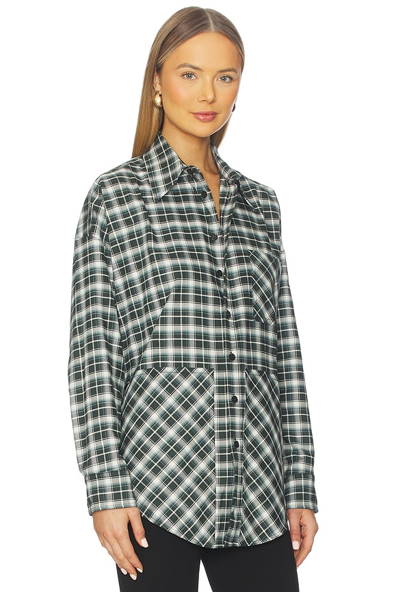 view 2 of 5 РУБАШКА С ДЛИННЫМИ РУКАВАМИ in Micro Check Blue Tones