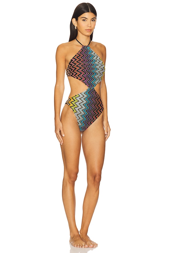 view 2 of 6 One Piece in Multicolor With Black Base