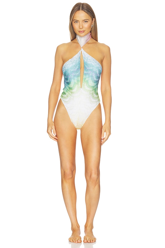 view 1 of 3 MAILLOT DE BAIN 1 PIÈCE AVEC TOUR DE COU ONE PIECE in Multicolor