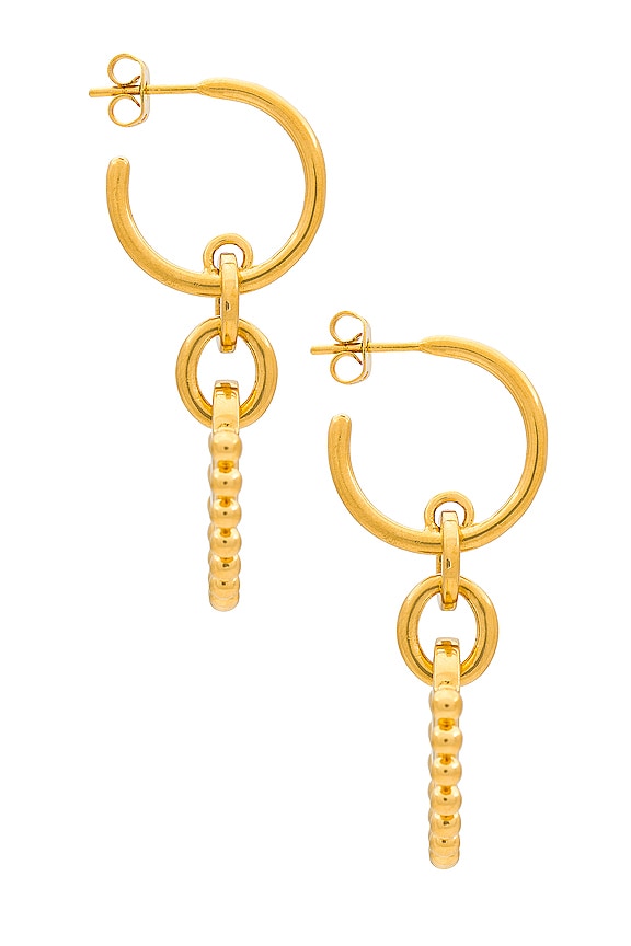 view 2 of 3 Zenyu Chandelier Hoop Earrings in Gold